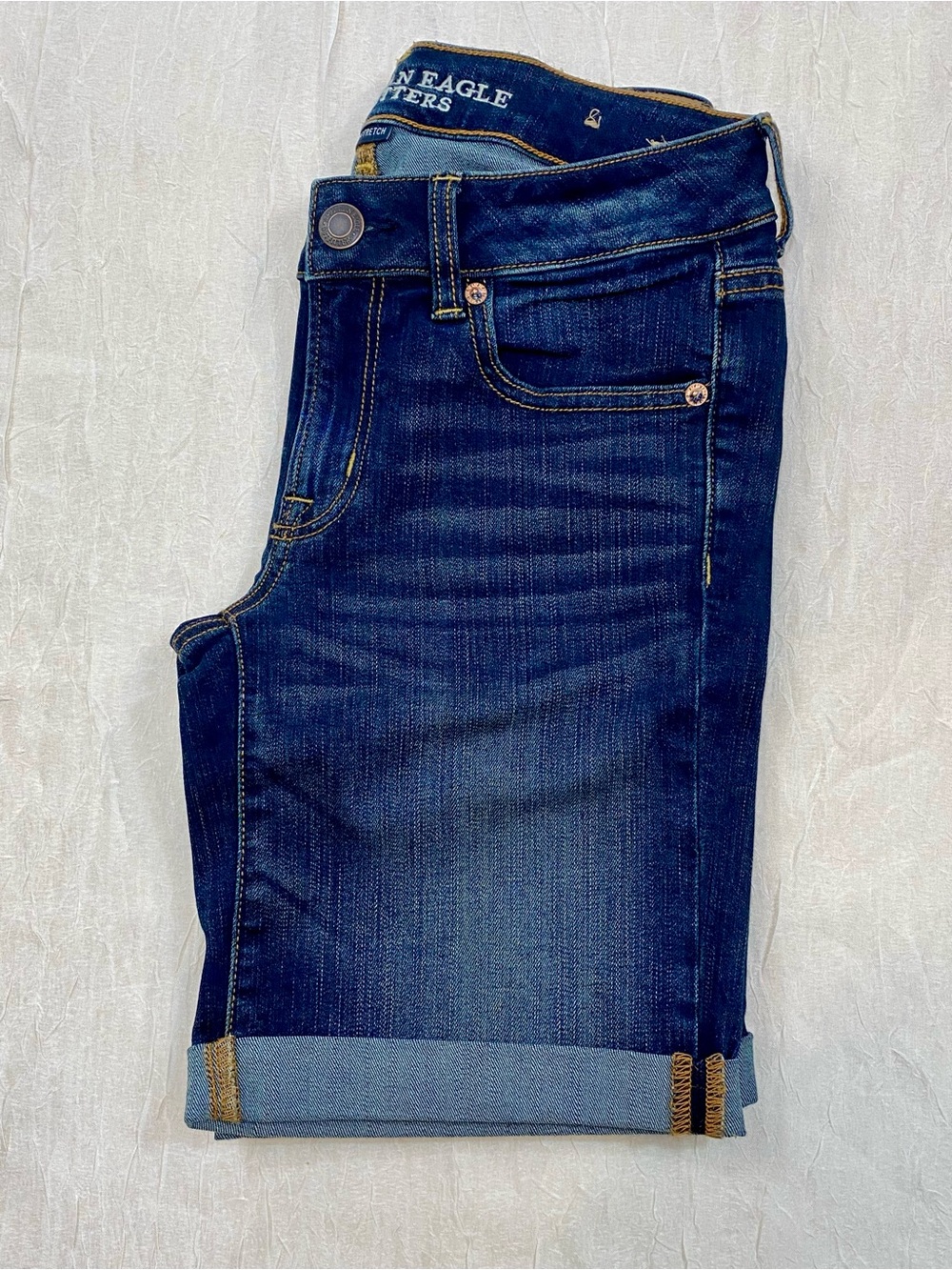 American Eagle Outfitters Dark Blue Skinny Bermuda